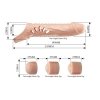 PRETTY LOVE - PENIS SLEEVE, TPE,3 removeable 1 inch extenders